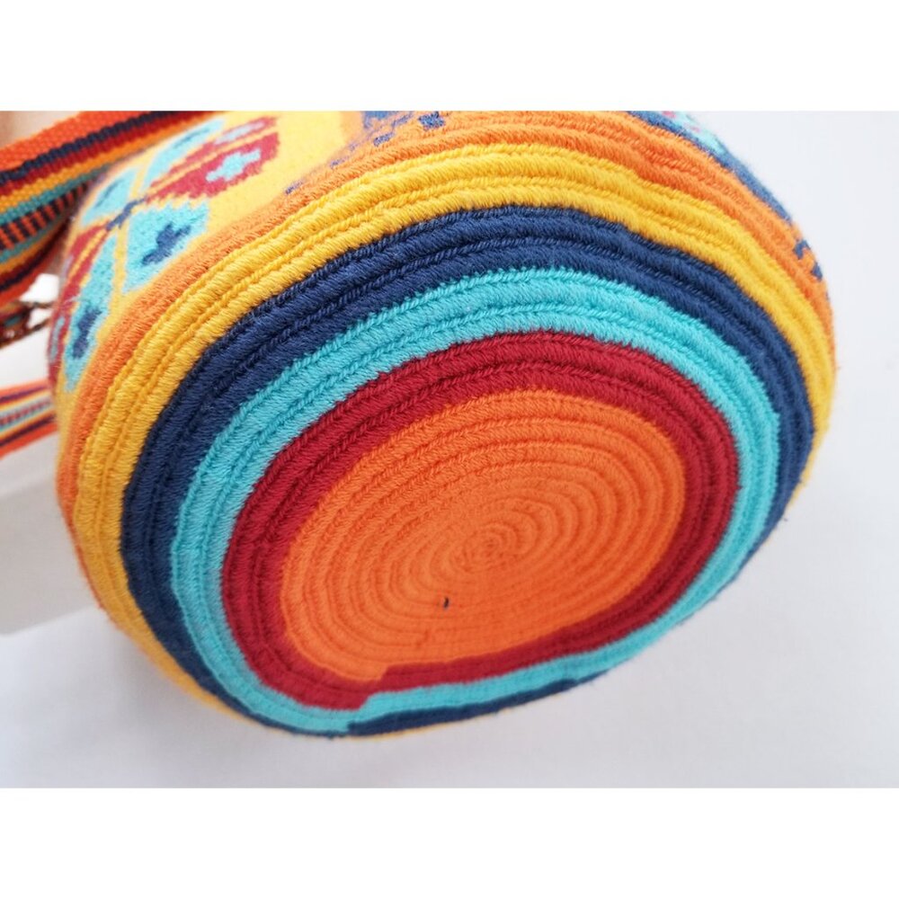 Wuitusu Large Handmade Crochet Wayuu Mochila Tribe‎ Crossbody Bucket Bag $110 - Picture 12 of 16